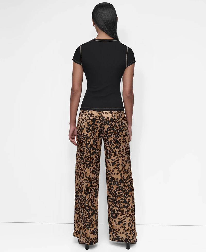 Dkny Women's Contrast-Stitch Top