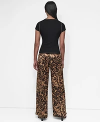 Dkny Women's Contrast-Stitch Top