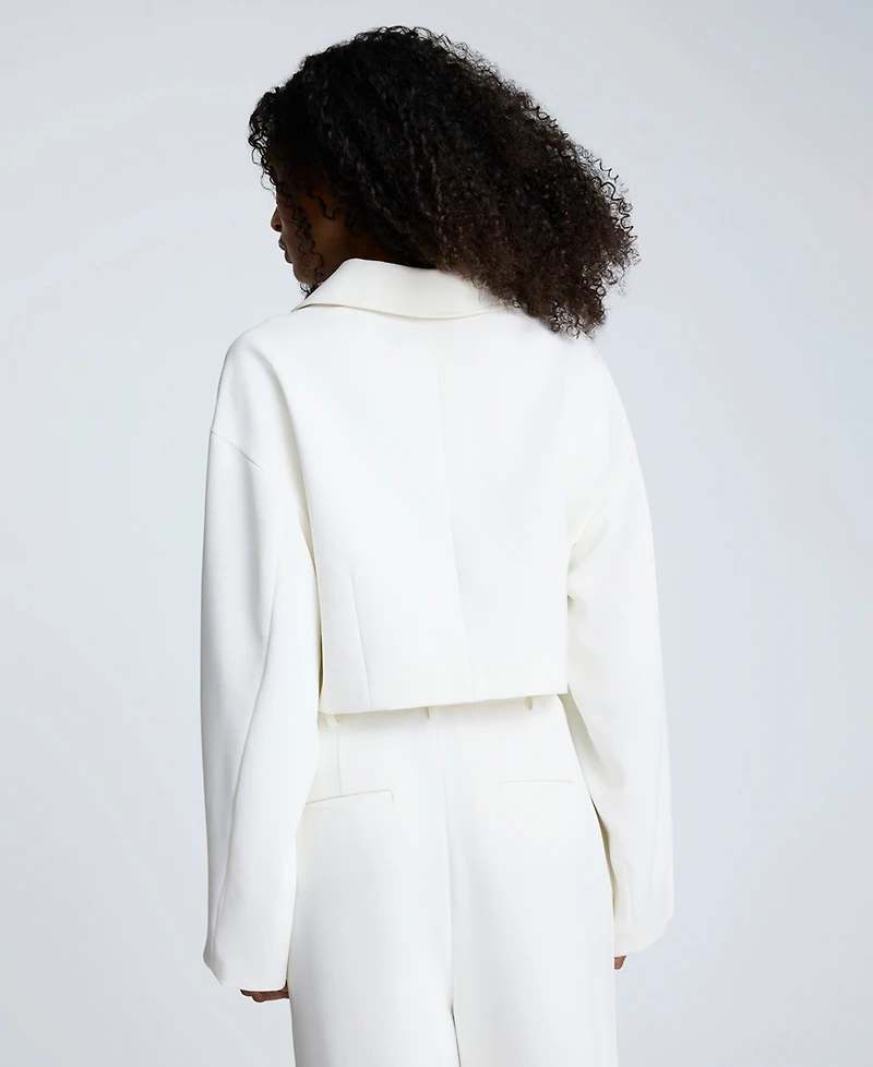 Kenneth Cole Women's Zip-Front Snap-Arm Jacket