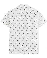 Scotch & Soda Men's Printed Short Sleeve Linen Button-Front Shirt