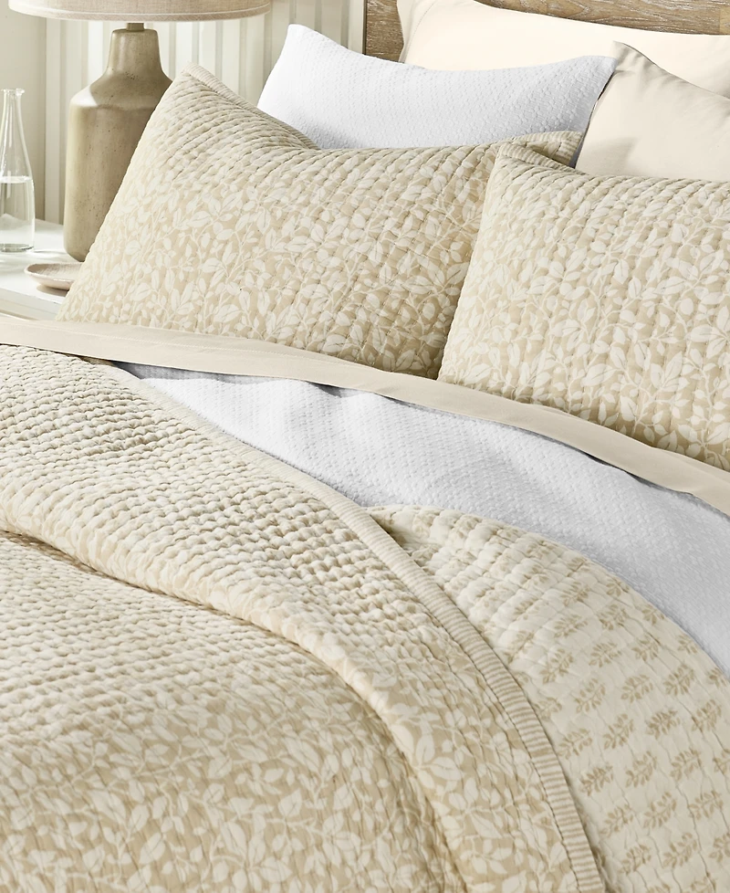 Charter Club Leaf Silhouette 3-Pc. Quilt Set, Full/Queen, Exclusively at Macy's