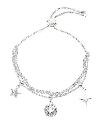 Unwritten Cubic Zirconia and Crystal Celestial Bolo Bracelet
