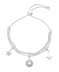 Unwritten Cubic Zirconia and Crystal Celestial Bolo Bracelet