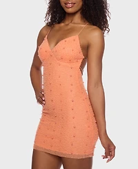 Alex & Sophia Juniors' Embellished Open-Back Bodycon Dress