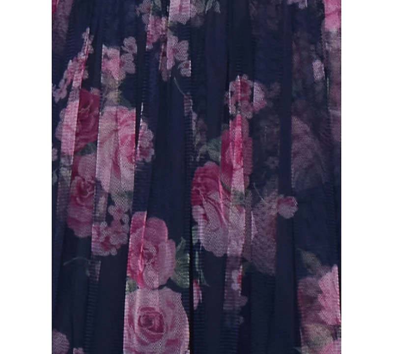 B Darlin Juniors' Floral-Print Tie-Strap Mini Dress