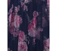 B Darlin Juniors' Floral-Print Tie-Strap Mini Dress