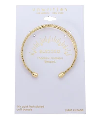 Unwritten Cubic Zirconia Cross Cuff Bracelet