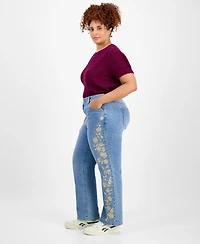 And Now This Trendy Plus High-Rise Embroidered Jeans, Exclusively at Macy's