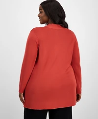 Anne Klein Plus Napa Open-Front Cardigan