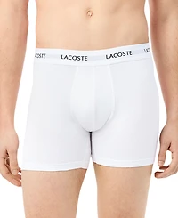 Lacoste Men's 3-Pk. Regular-Fit Logo Waistband 5" Boxer Briefs