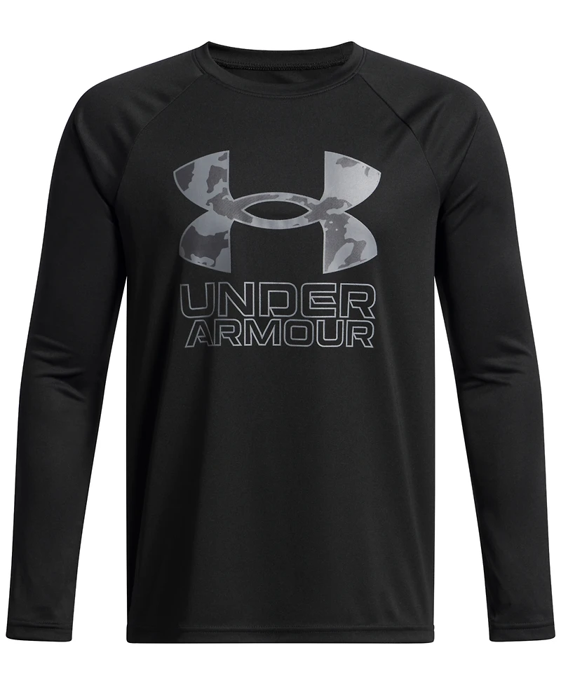 Under Armour Big Boys Tech Hybrid Print Fill Long Sleeves T-shirt