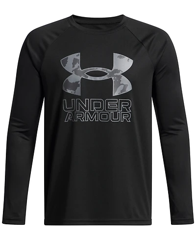 Under Armour Big Boys Tech Hybrid Print Fill Long Sleeves T-shirt