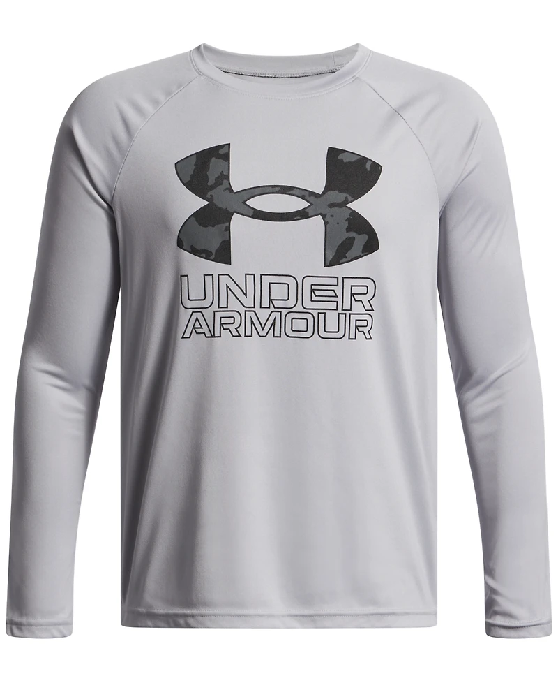 Under Armour Big Boys Tech Hybrid Print Fill Long Sleeves T-shirt