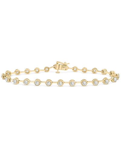 Diamond Bezel Link Bracelet (2 ct. t.w.) in 10k Gold, Exclusively at Macy's