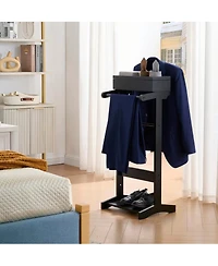 Kings Brand Furniture Mavy Valet Stand – Modern Organizer for Suits, Coats and Accessories Perfect Bedrooms Entryways