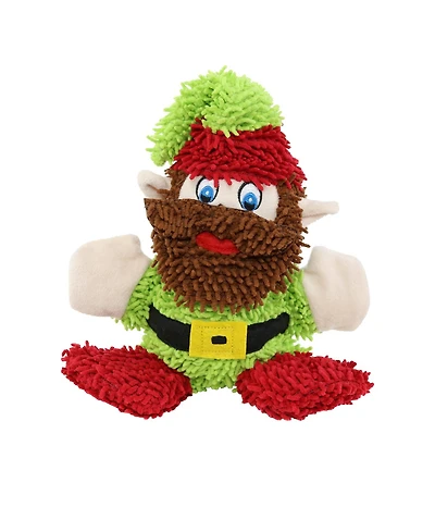 Mighty Microfiber Ball Med Elf, Durable Squeaky Christmas Dog Toy