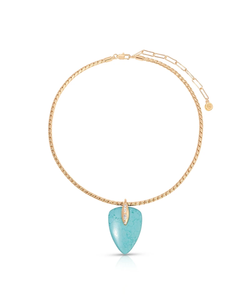 Ettika Turquoise Solstice Pendant Choker Necklace