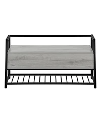 Storage Bench with Flip Top for Entryway Bedroom or Living Room Seating