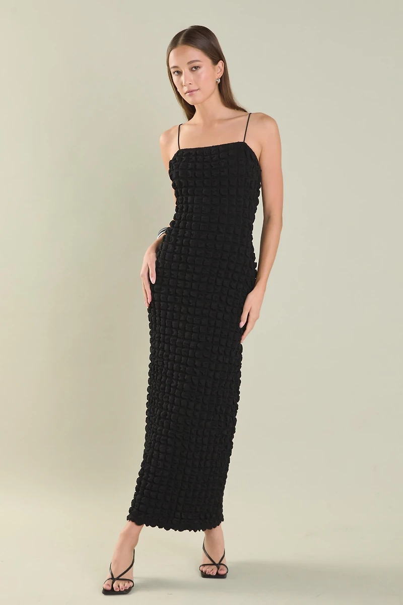 endless rose Women's Bubble Maxi Slip Dress