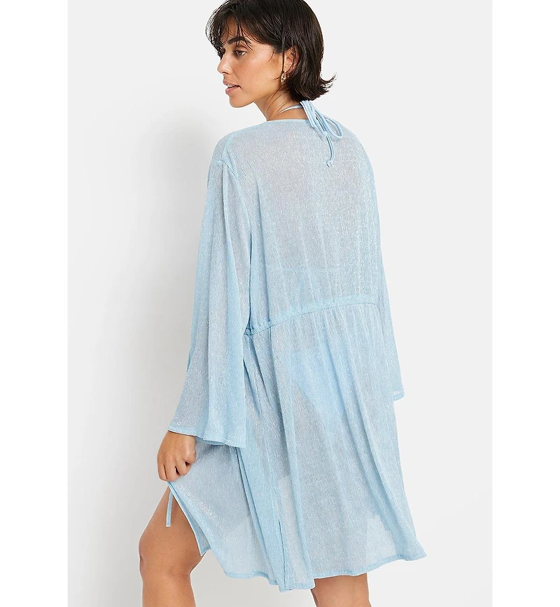 Lscn by Lascana Women's Metallic Cover up Beach Dress