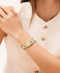 Tommy Hilfiger Women's Quartz Gold Tone Stainless Steel Bracelet Watch, 20.50mm x 25.20mm