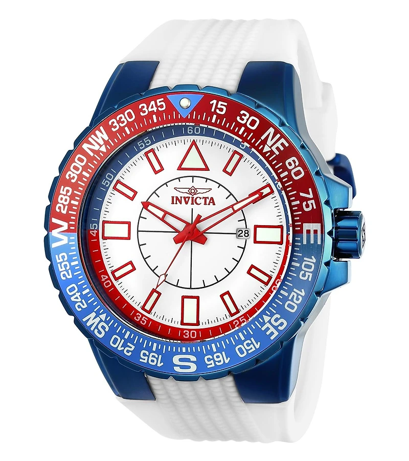 Invicta Men's 23997 Aviator Quartz 3 Hand White Dial Watch
