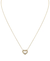 Diamond Heart 18" Pendant Necklace (1/4 ct. t.w.) in 14k Two-Tone Gold