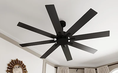 65 inch ceiling fan without light, can be used both indoors and outdoors, with remote control, reversible Dc motor, no noise, suitable for bedroom, li