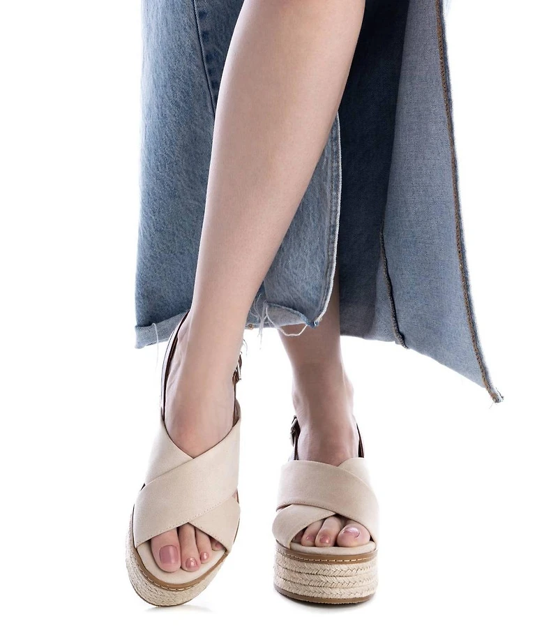 Women's Crossed Espadrille Sandals Refresh By Xti