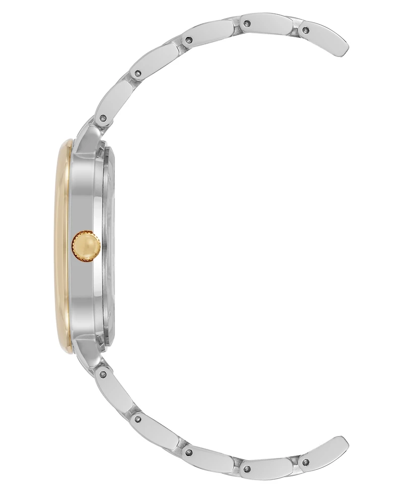 Anne Klein Women's Quartz Round Roman Numeral Two-Tone Metal Alloy Watch, 32mm