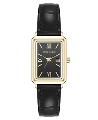 Anne Klein Women's Quartz Casual Polyurethane Leather and Gold-Tone Metal Alloy Watch