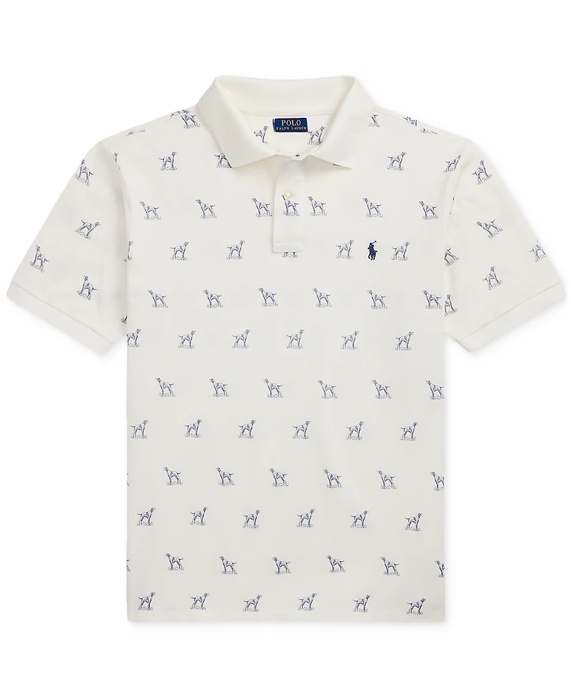 Polo Ralph Lauren Men's Big & Tall Dog-Print Mesh Shirt