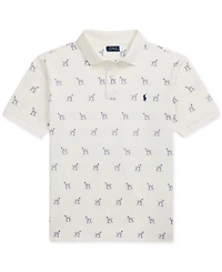 Polo Ralph Lauren Men's Big & Tall Dog-Print Mesh Shirt