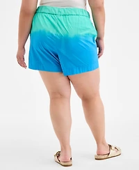 On 34th Trendy Plus Ombre Drawstring Shorts, Exclusively at Macy's