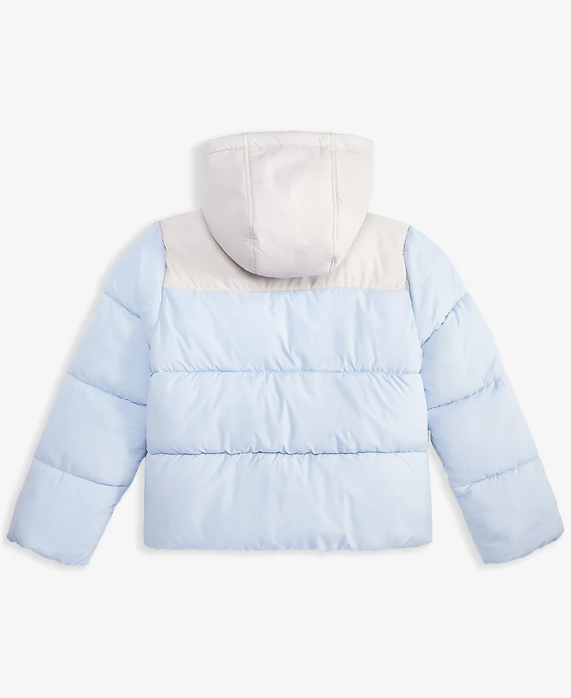 Sam Edelman Big Girls Contrast Yoke Puffer Jacket