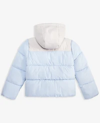 Sam Edelman Big Girls Contrast Yoke Puffer Jacket