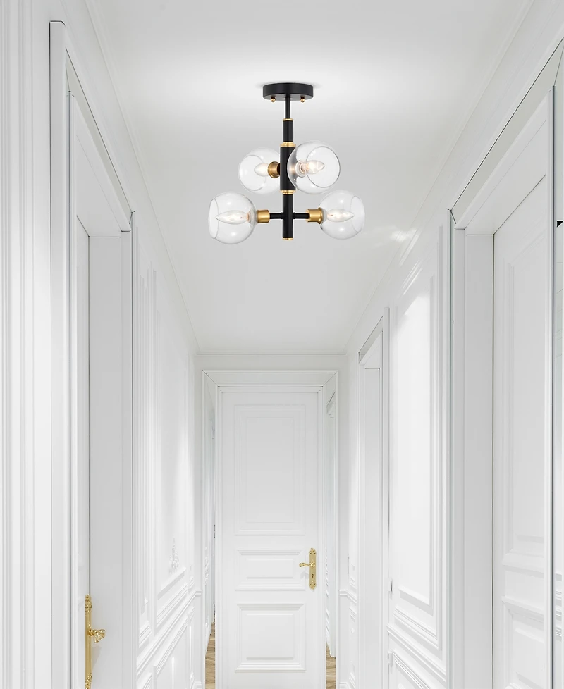 Home Accessories 15" Silvia 4-Light Indoor Semi-Flush Mount Ceiling Light