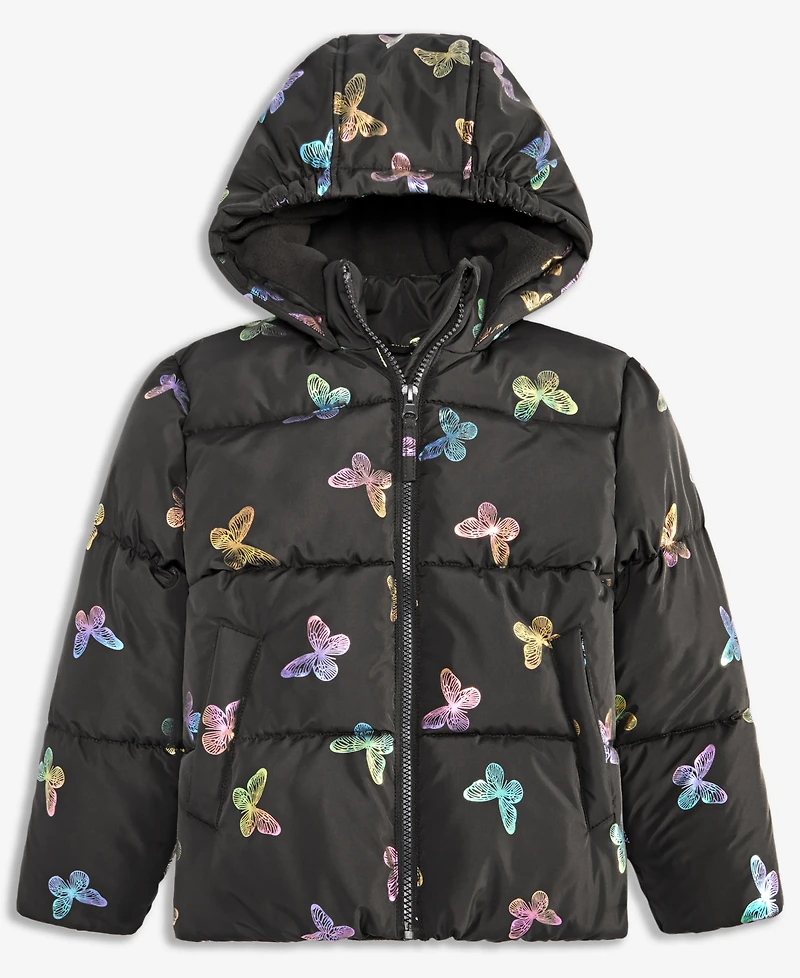 S Rothschild & Co Toddler and Little Girls Foil Bubble Jacket