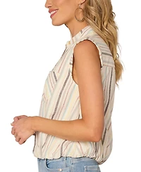 Democracy Women's Striped Cap-Sleeve Shirt