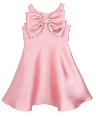 Rare Editions Toddler and Little Girls Mikado Bow Bodice Dress