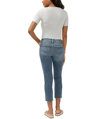 Silver Jeans Co. Women's Elyse Mid-Rise Comfort-Fit Ankle Straight-Leg