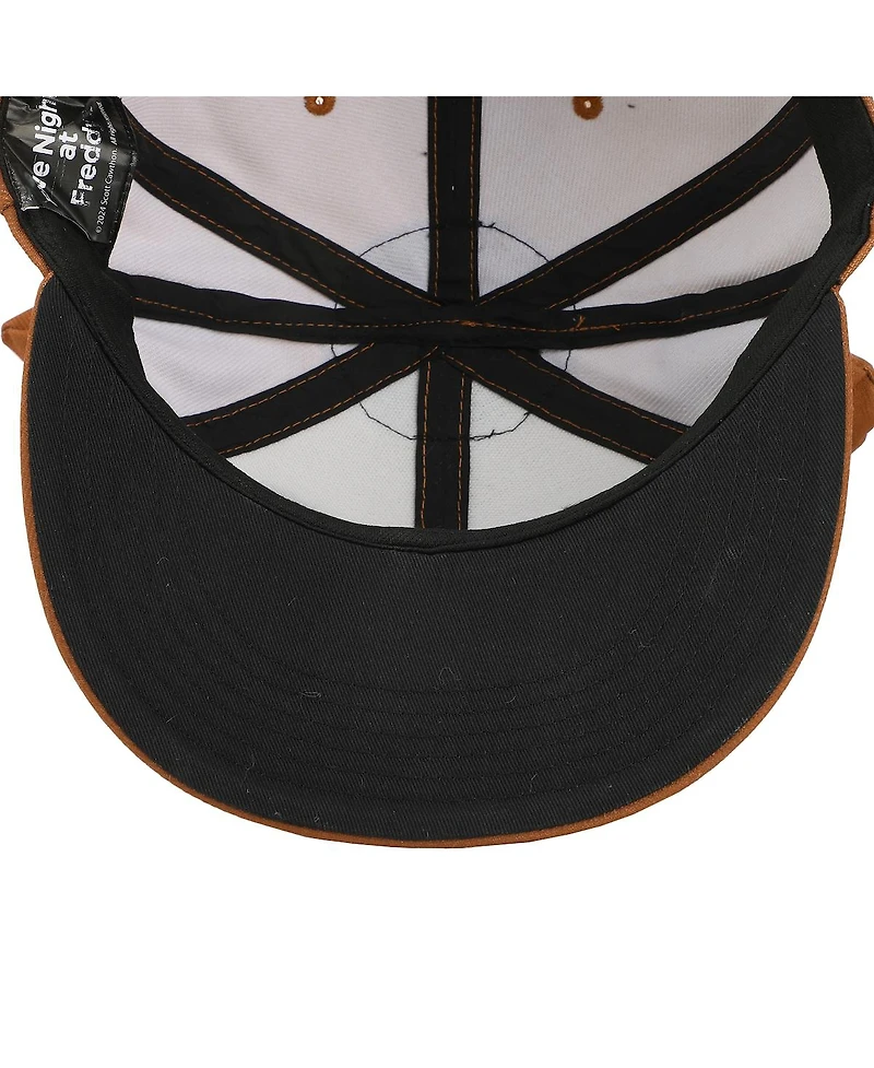 Five Nights At Freddy'S Men's Freddy Fazbear Face Brown Snapback Hat