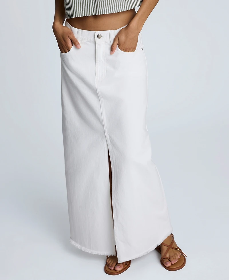 Kenneth Cole Women's Fray-Hem Slit-Front Maxi Skirt