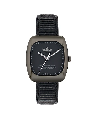 adidas Unisex Analog Black Leather Watch