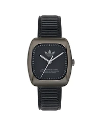 adidas Unisex Analog Black Leather Watch