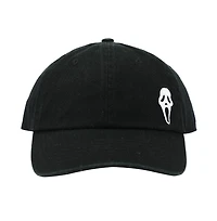 Ghostface Men's Dad Plain Black Embroidered Patch Hat with pre-curved bill for Men