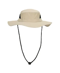 Generic Men's 2-Pack Charcoal & Khaki Wide Brim Technical Boonie Sun Hat with Vented Mesh Piecing