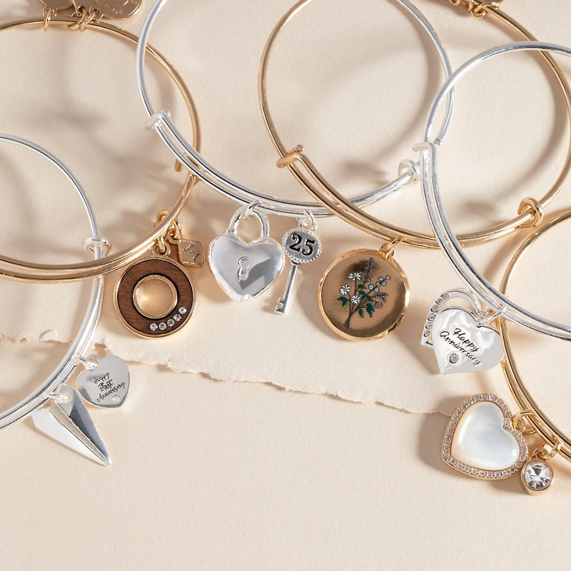 5 Year Anniversary Bangle Bracelet
