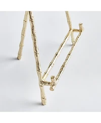 14.5" Baldwin Premium Gold Finish Bamboo Decorative Medium Cookbook Art Picture Frame Luxury Easel Holder