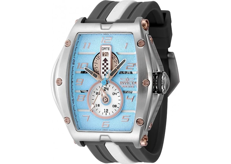 Invicta Men's 47385 Invicta Racing Quartz Multifunction White, Silver, Brown, Rose Gold, Light Blue Dial Watch